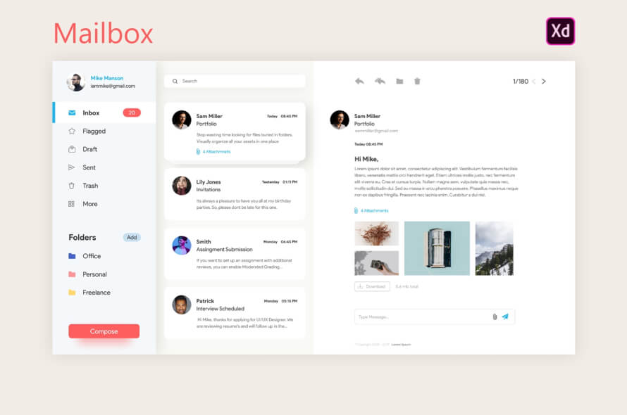 Mailbox Web Concept Free