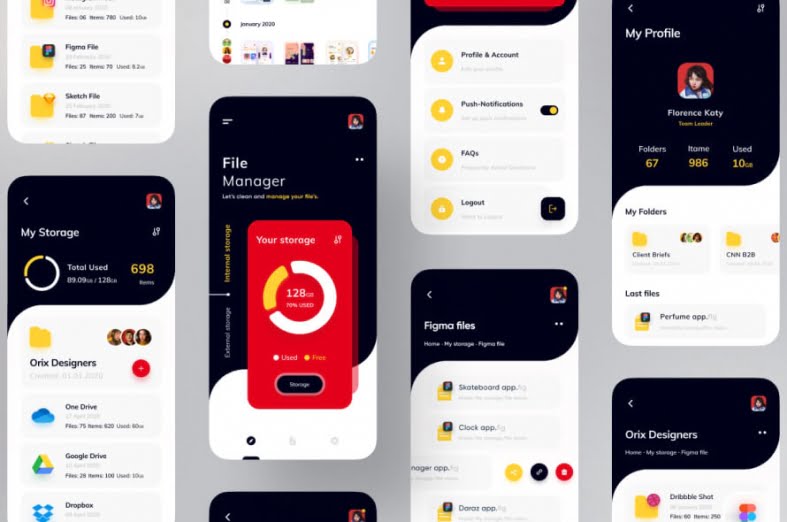 Figma Mobile App Template Free UI Freebies