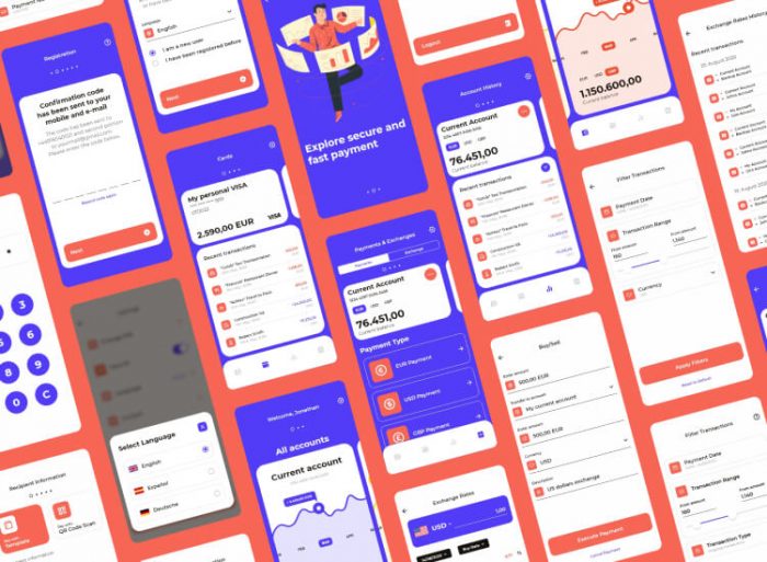 Bank Mobile App Design Free - UI Freebies