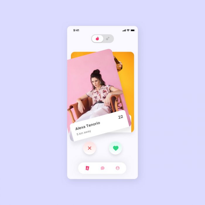 Tinder UI Design | Tinder App Design - UI Freebies