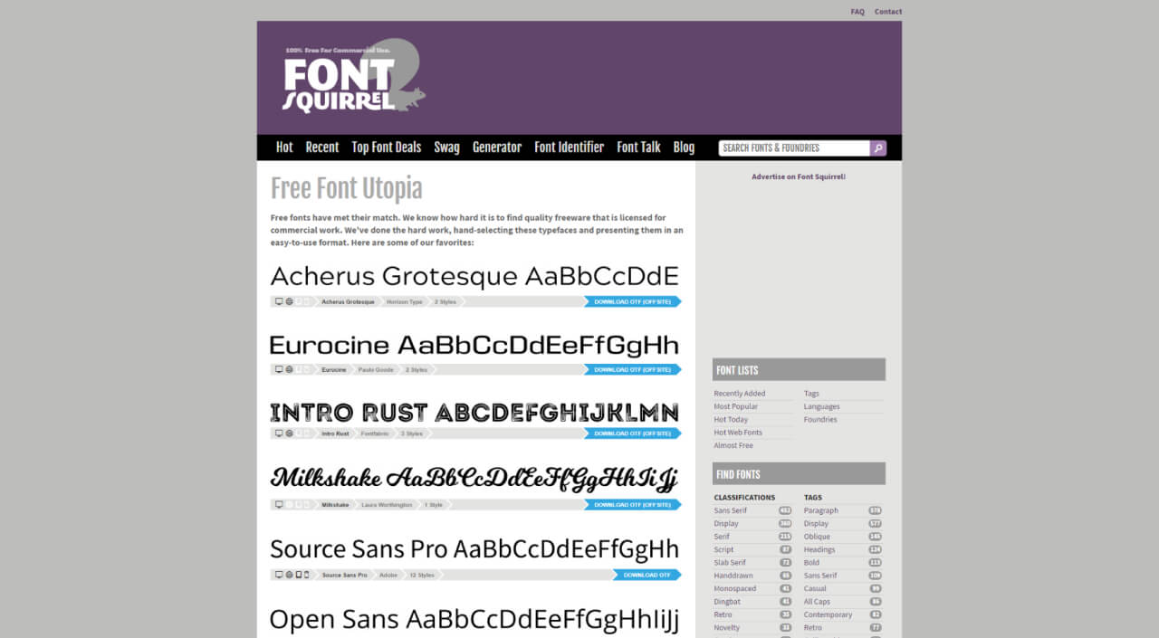 8 Best Free Fonts Download Websites - UI Freebies