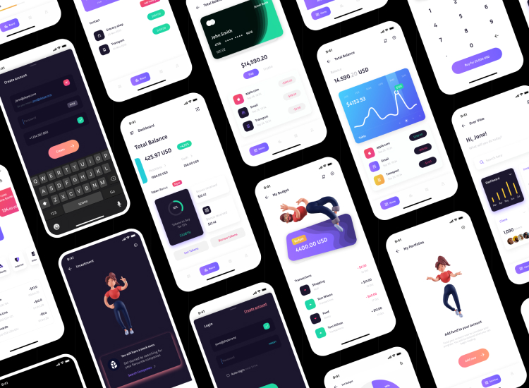 Mobile Banking UI Design Free - UI Freebies