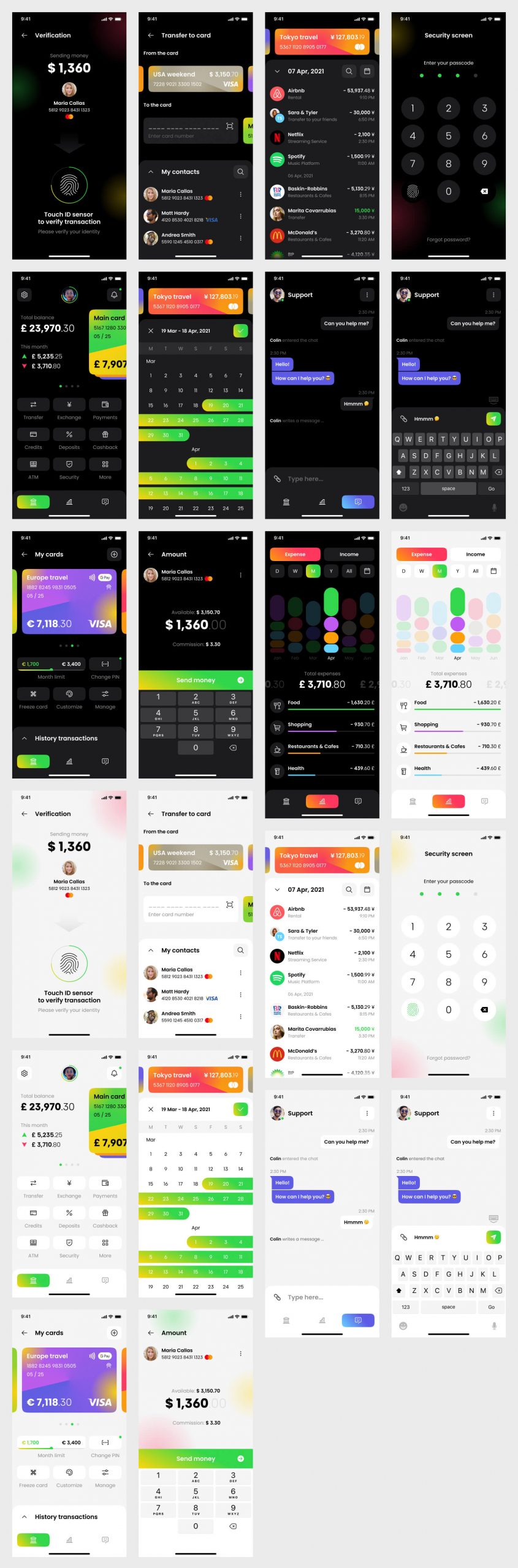Material Design Banking App Free - UI Freebies