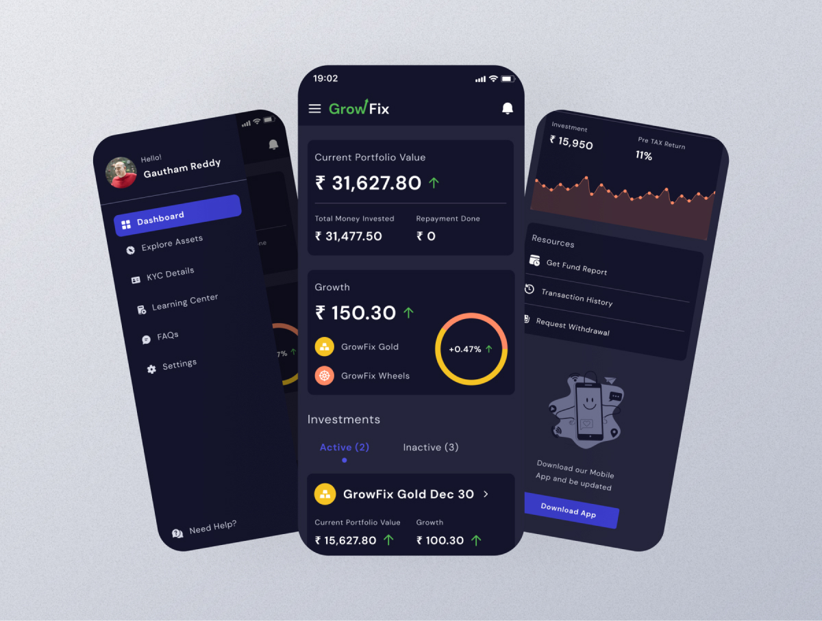 Finance Dashboard Design - UI Freebies