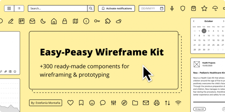 Easy-Peasy Wireframe Kit Free