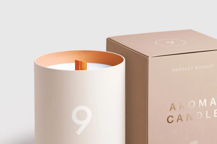 Candle Packaging Mockup - UI Freebies