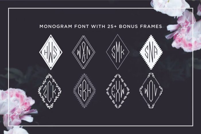 Diamond Monogram Font Free Download ~ Free Fonts Download