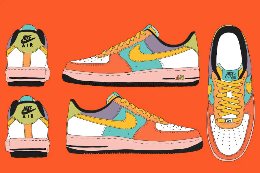 Outline Air Force 1 Template Nike Air Force 1 Template UI Freebies