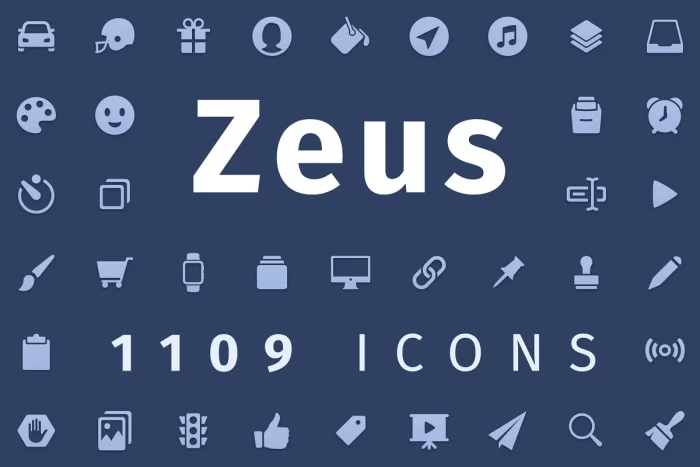 Zeus Icons Set ~ Free Fonts Download