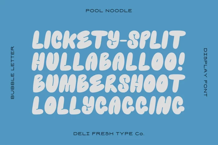 Pool Noodle Font: Bubble Letter Font ~ Free Fonts Download