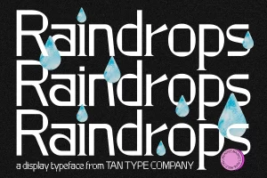 Tan - Raindrops Font