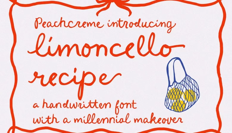 Limoncello Recipe Font
