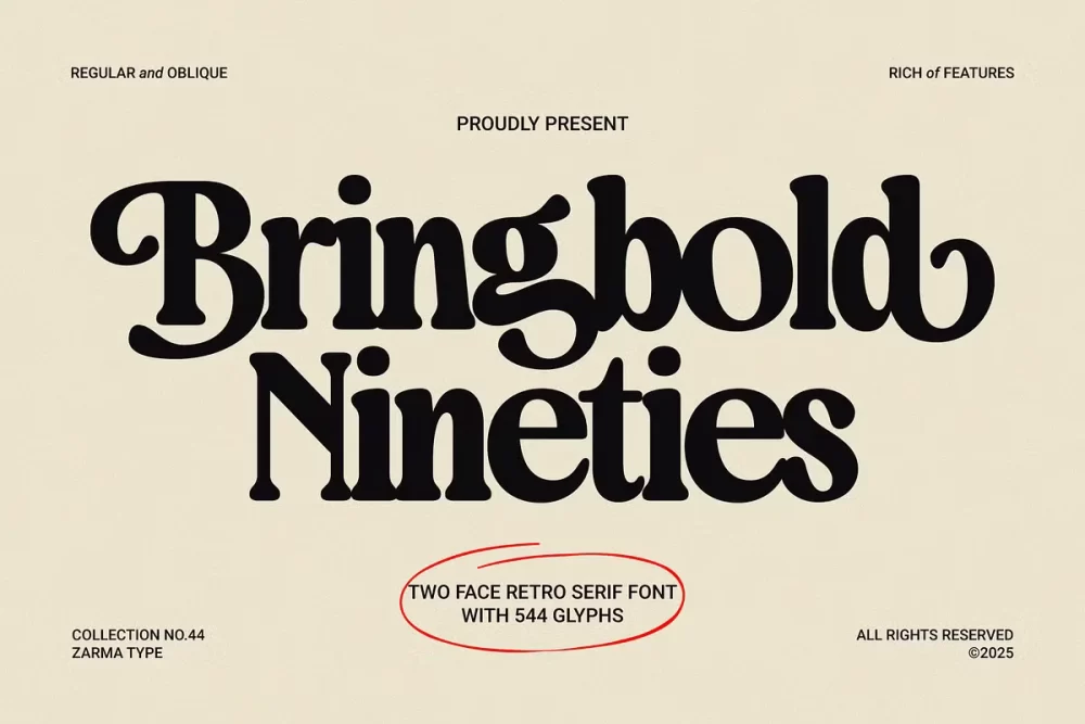 Bringbold Nineties Font Free Download - UIFreebies Bringbold Nineties Font