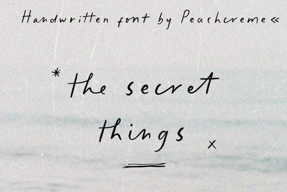 The Secret Things Font Free Download - UIFreebies The Secret Things Font