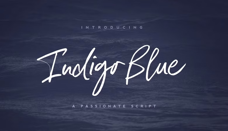 Indigo Blue Font