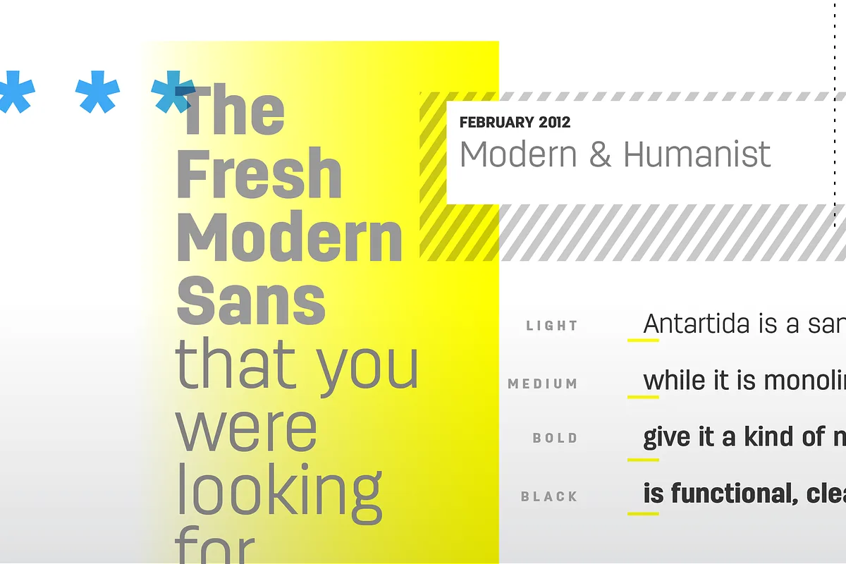 Antartida font preview — sample text