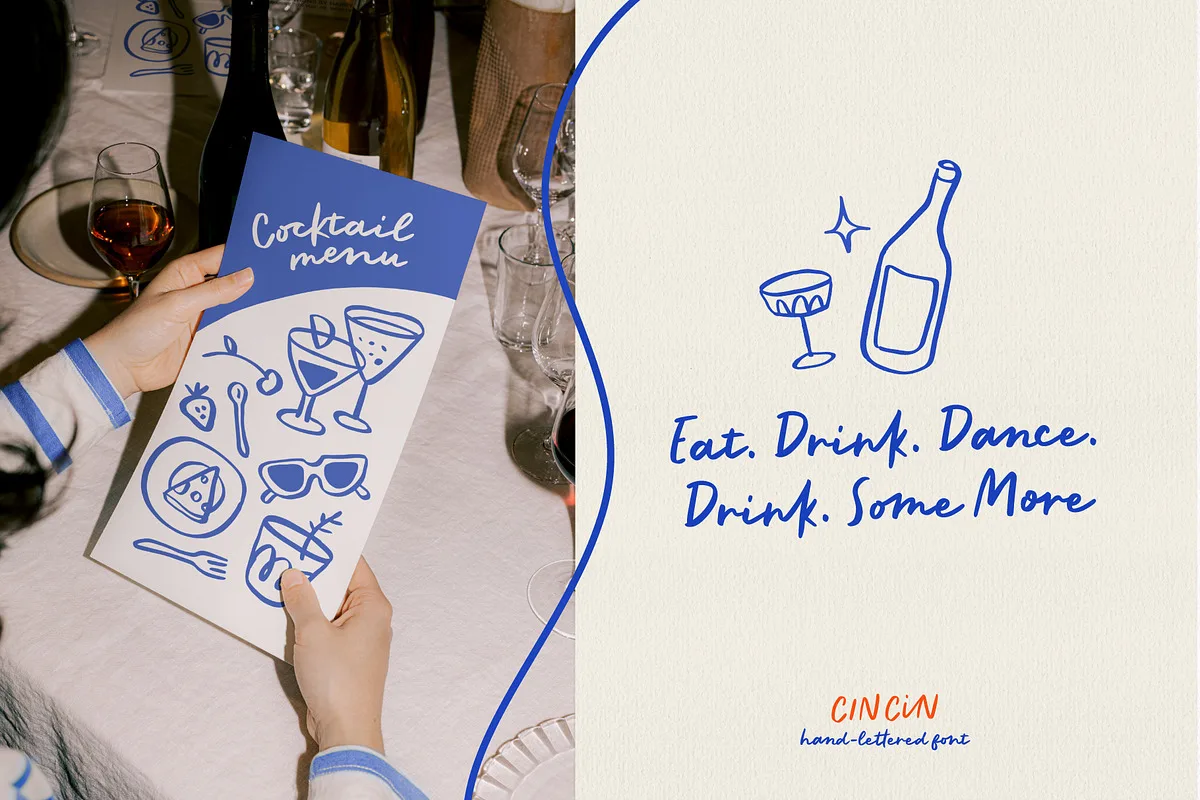 Cin Cin Font Cin Cin font style preview