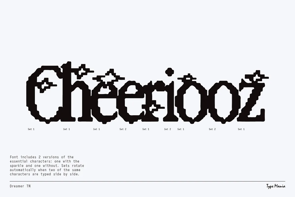 Dreamer TM font preview — sample text