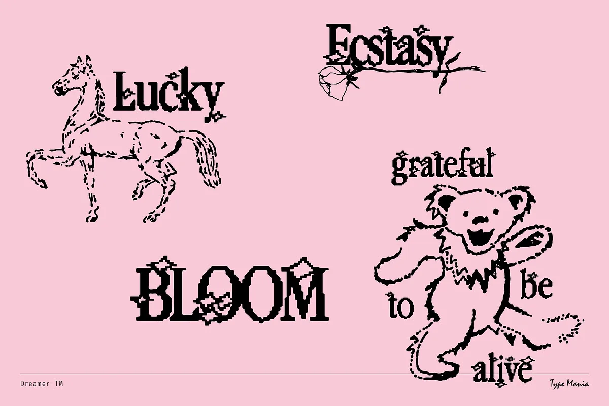 Dreamer TM font style preview