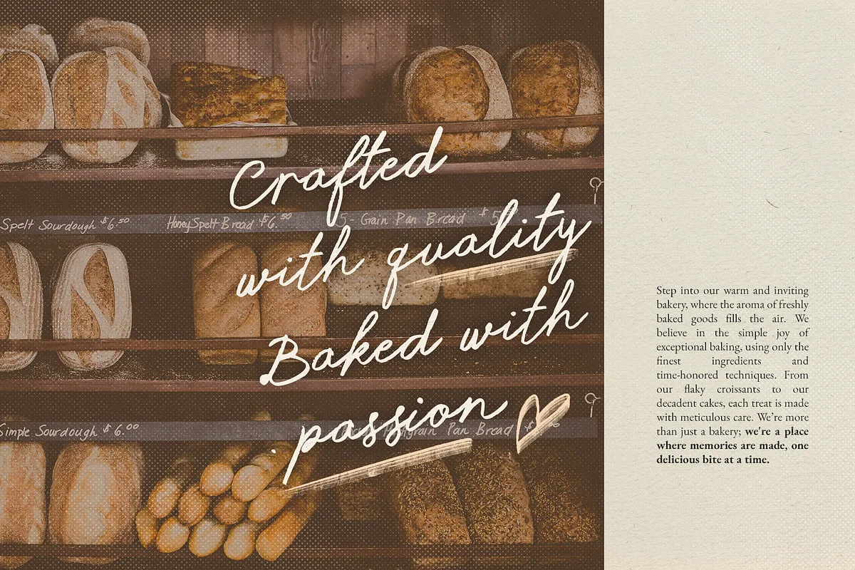 Dreams On Paper font preview — sample text