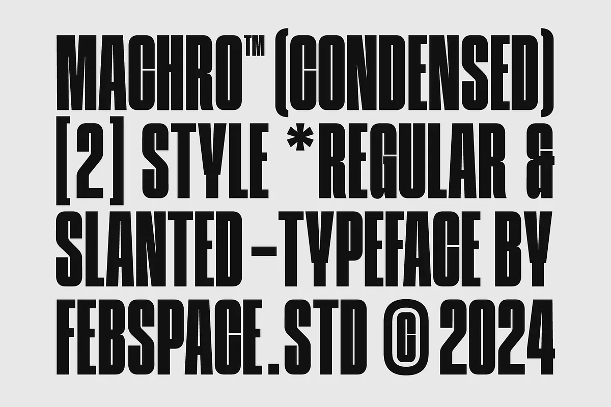FBS Machro font preview — sample text
