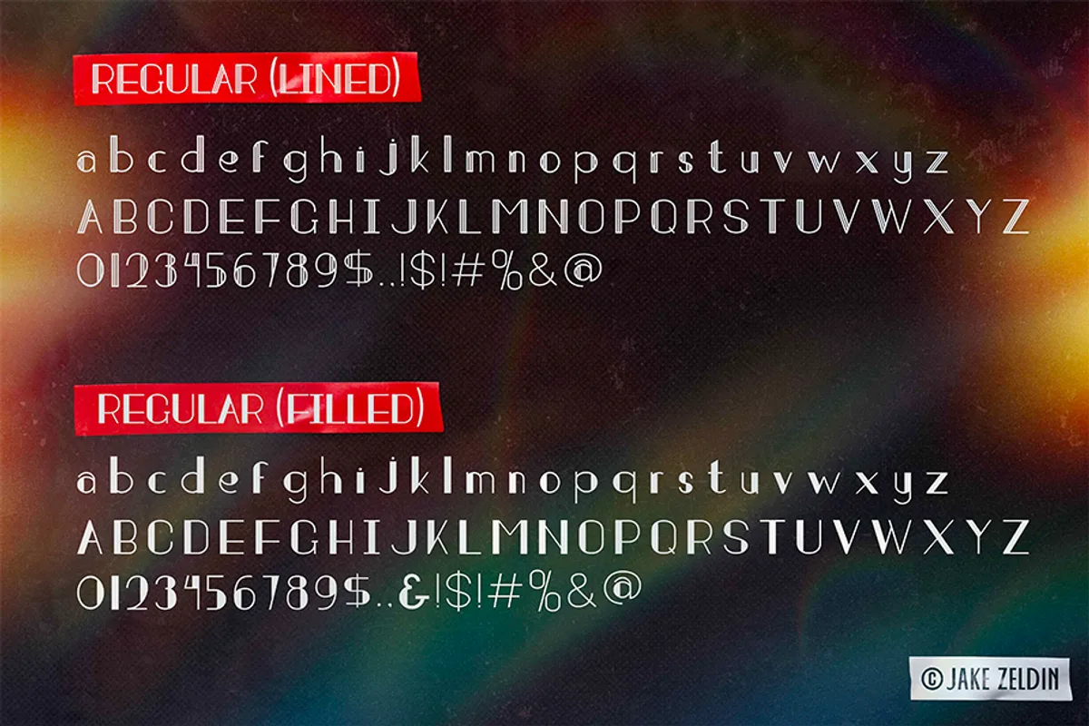 FiftyFour font preview — sample text