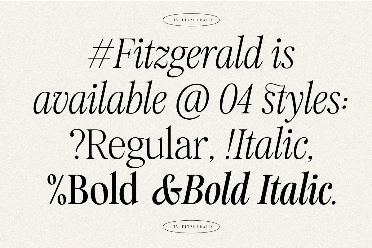 Fitzgerald font preview — sample text