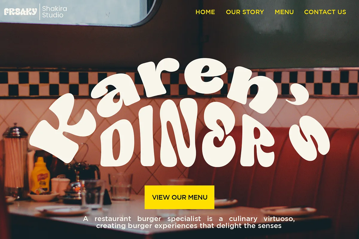 Freaky font style preview