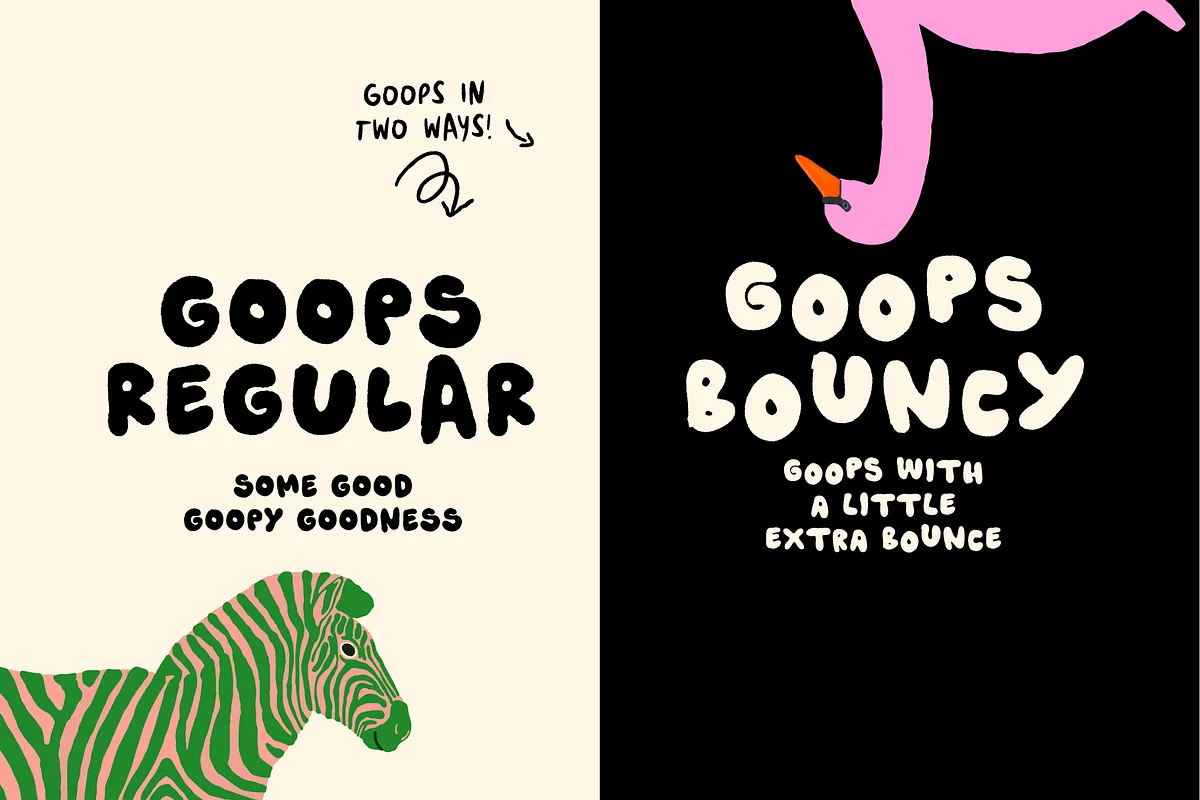 Goops Font Goops font preview — sample text