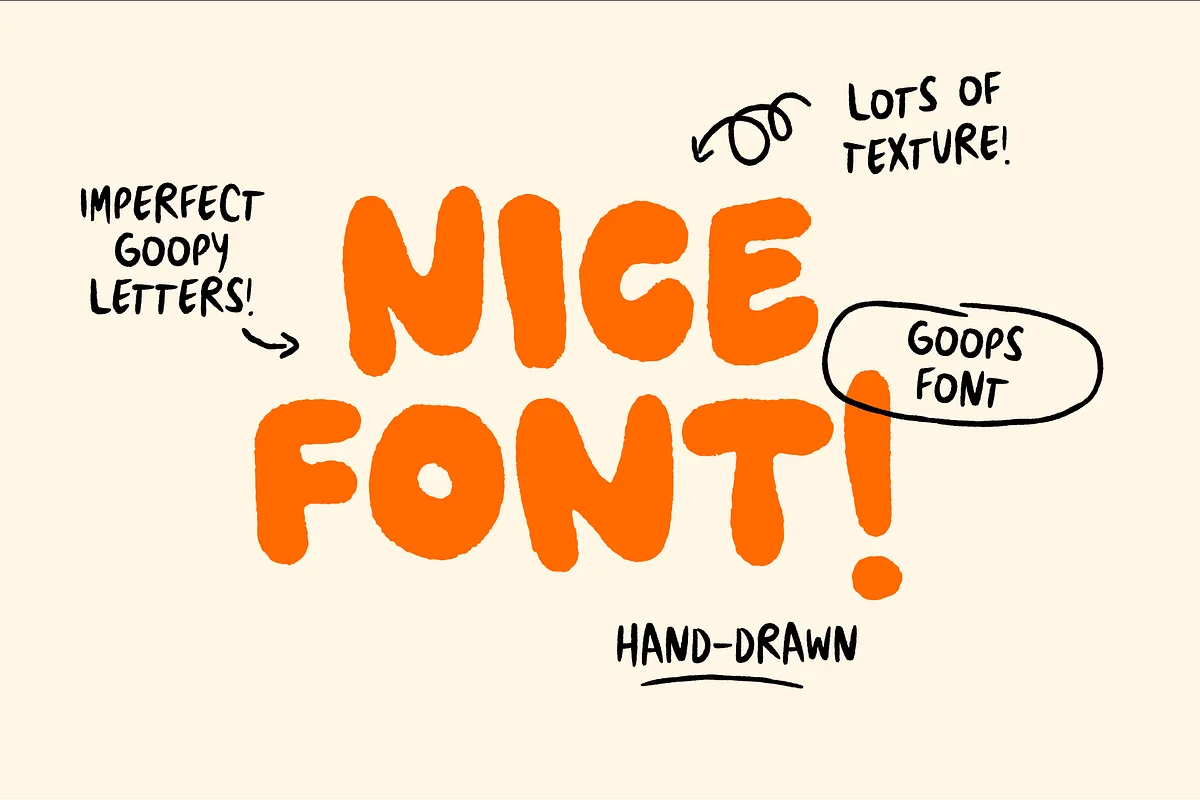 Goops Font Goops font style preview
