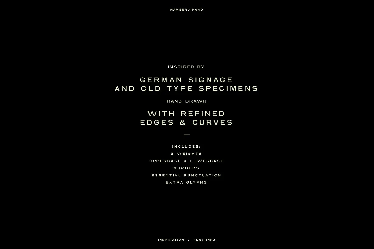 Hamburg Hand font style preview