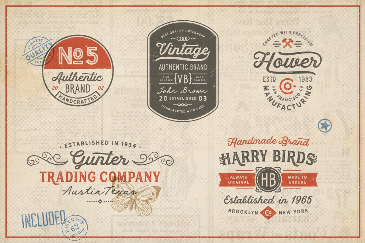 Hanley Rough Font Collection font used in a design mockup