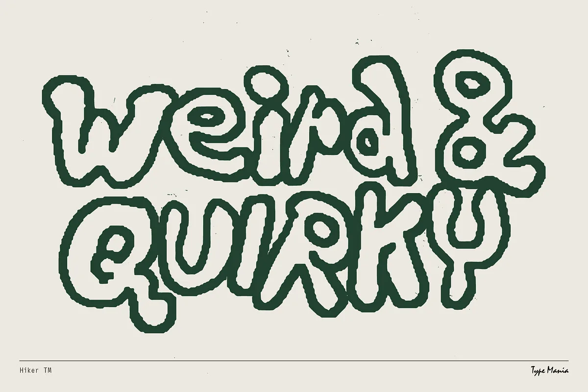 Hiker TM font style preview