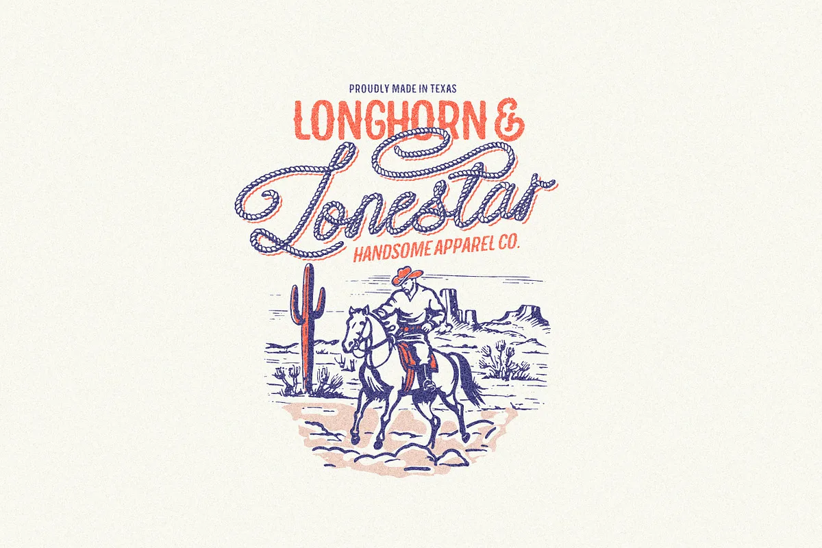 Howdy Handsome font alphabet, numbers and glyphs