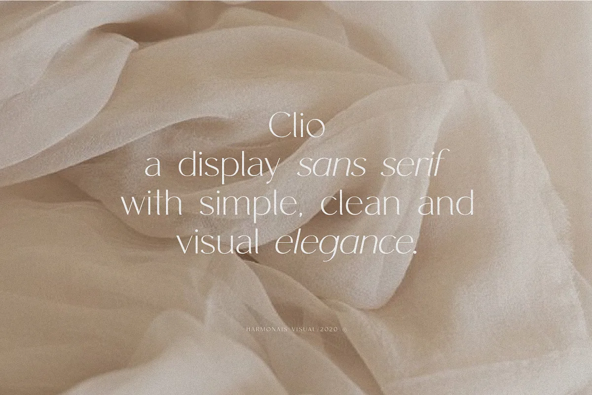 HV Clio font used in a design mockup