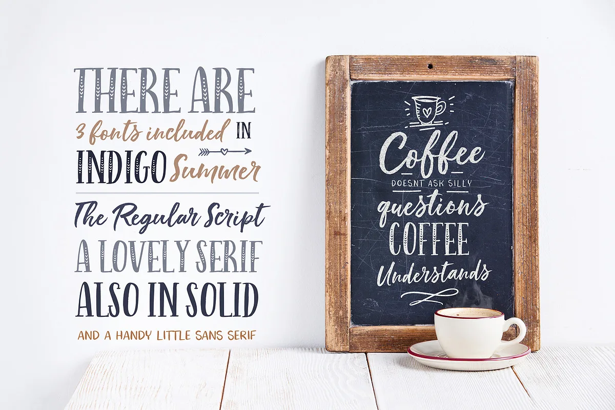 Indigo Summer Font Indigo Summer font preview — sample text