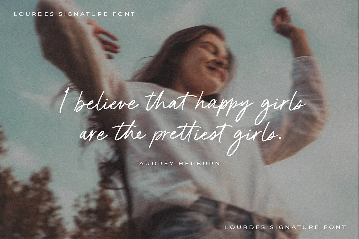 Lourdes Signature Font Lourdes Signature font style preview