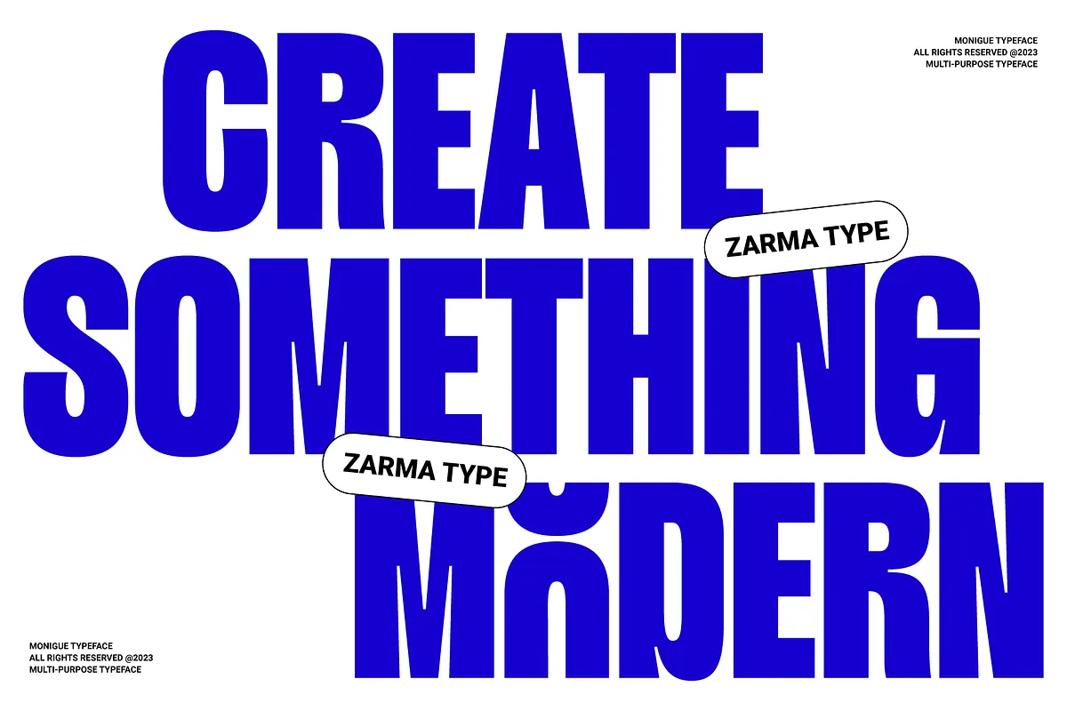 Monigue Font Monigue font preview — sample text