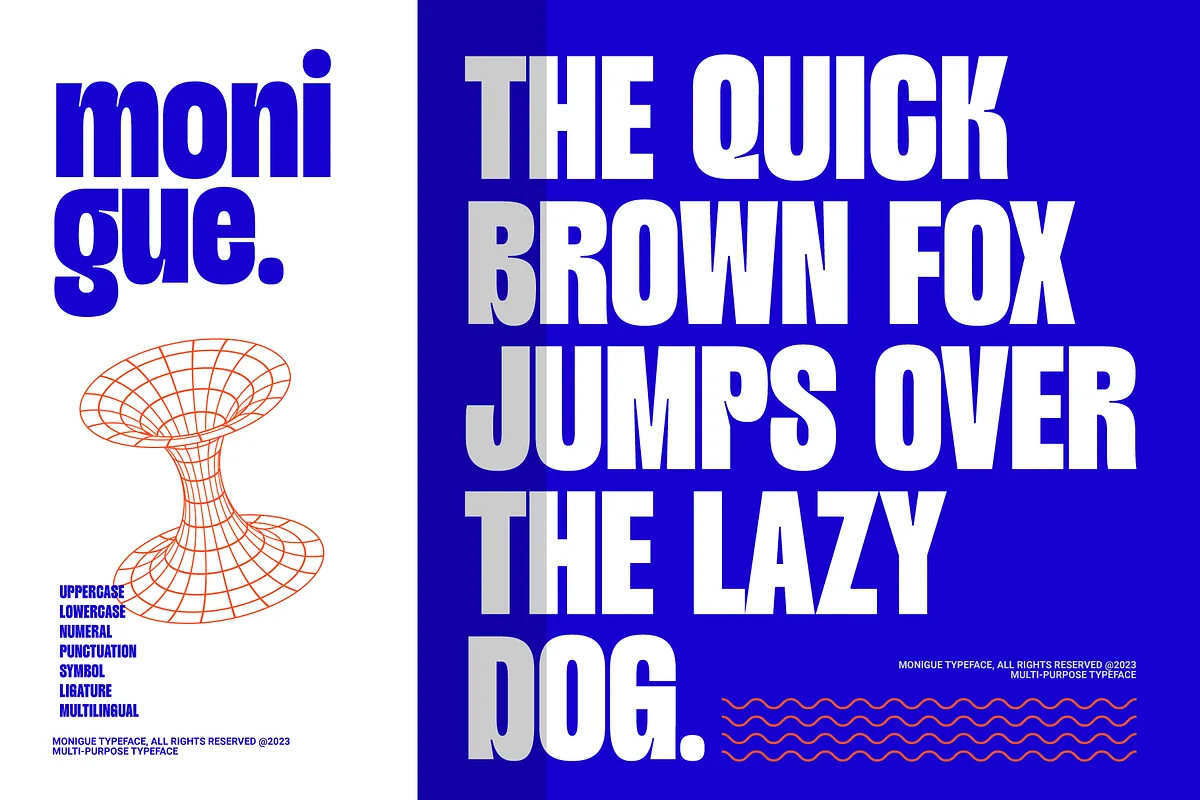 Monigue Font Monigue font style preview