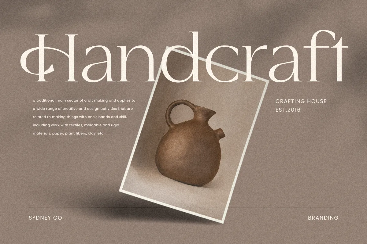 Montage font alphabet, numbers and glyphs
