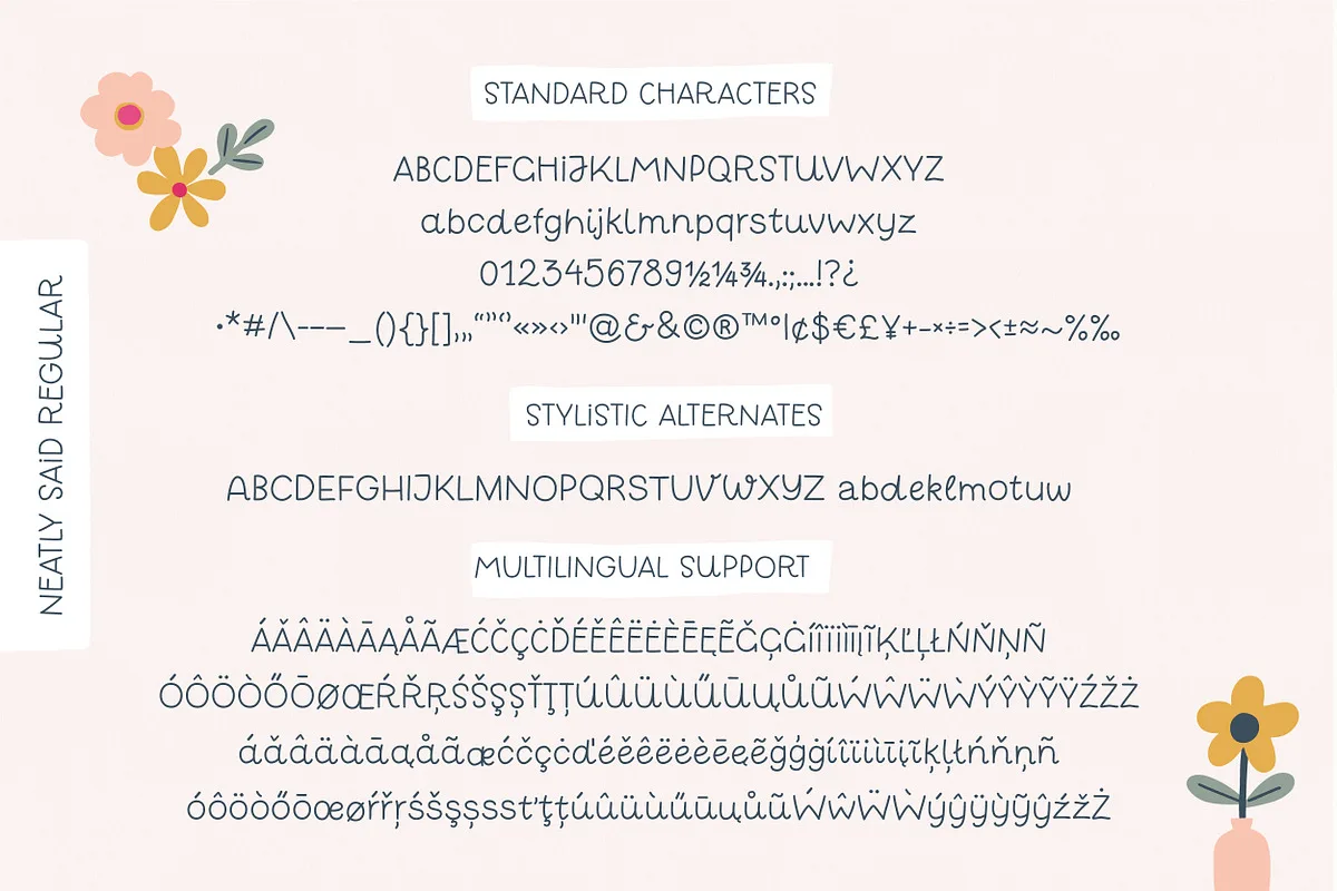 Neatly Said Font Neatly Said font preview — sample text