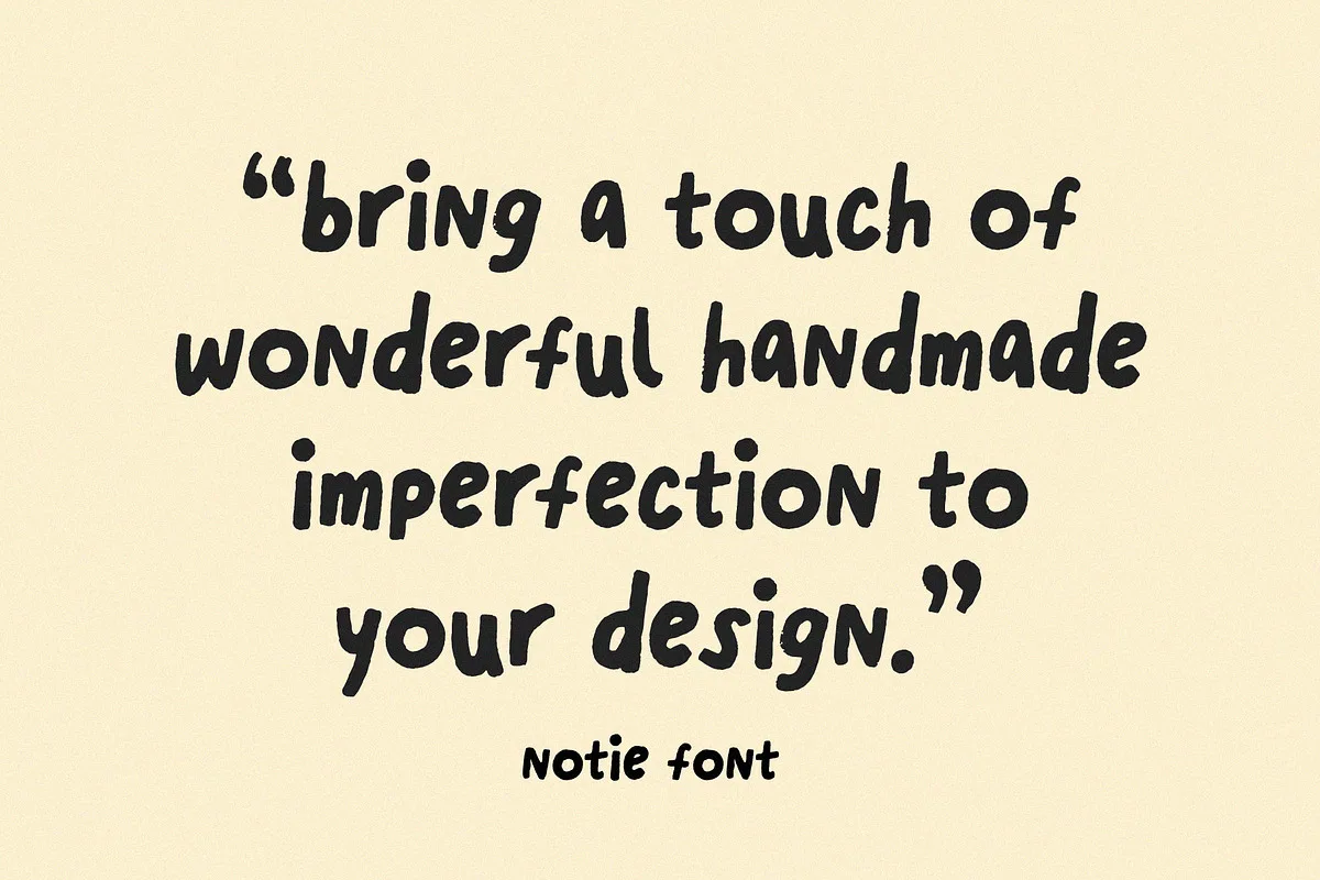 Notie font preview — sample text
