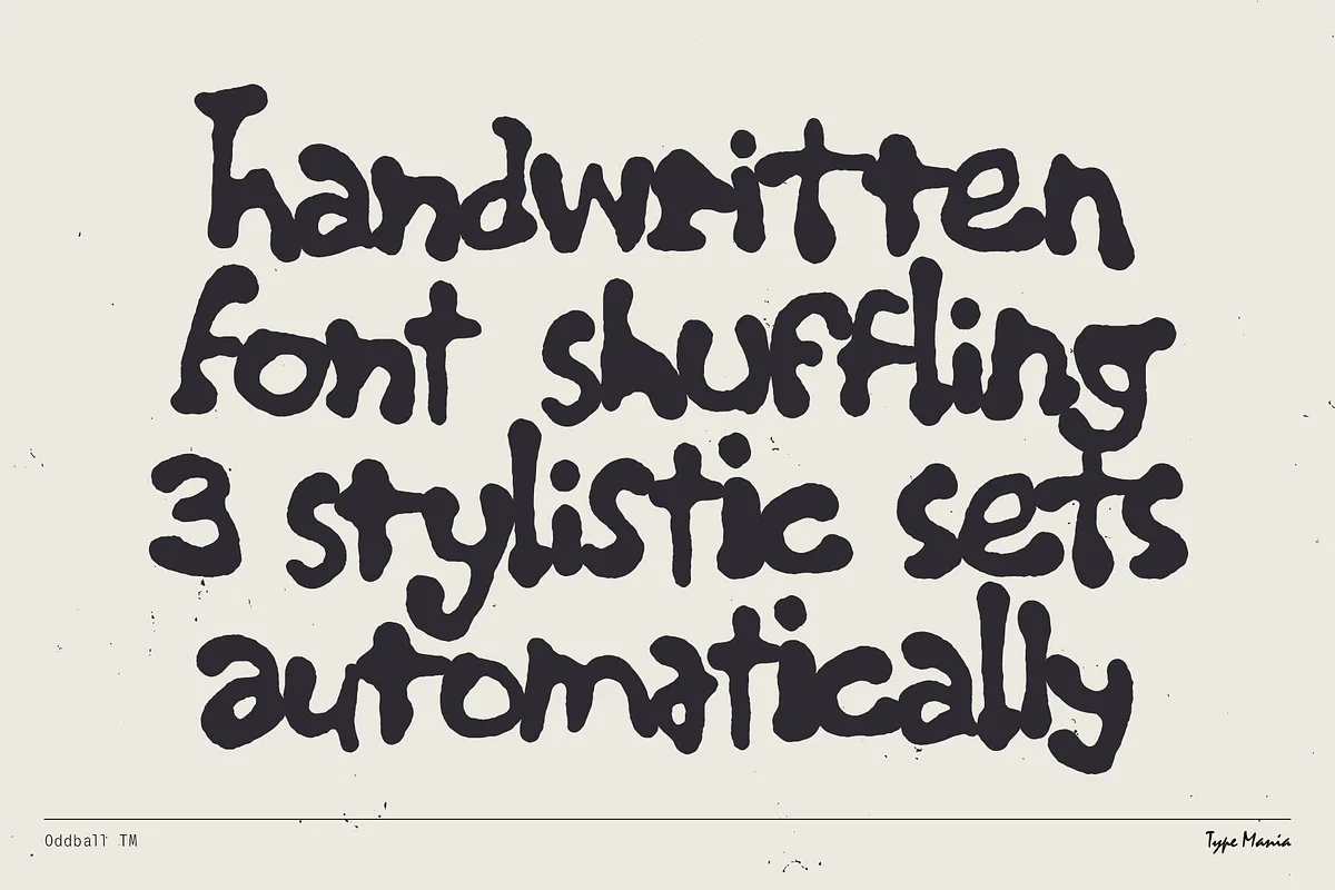 Oddball TM Font Oddball TM font style preview