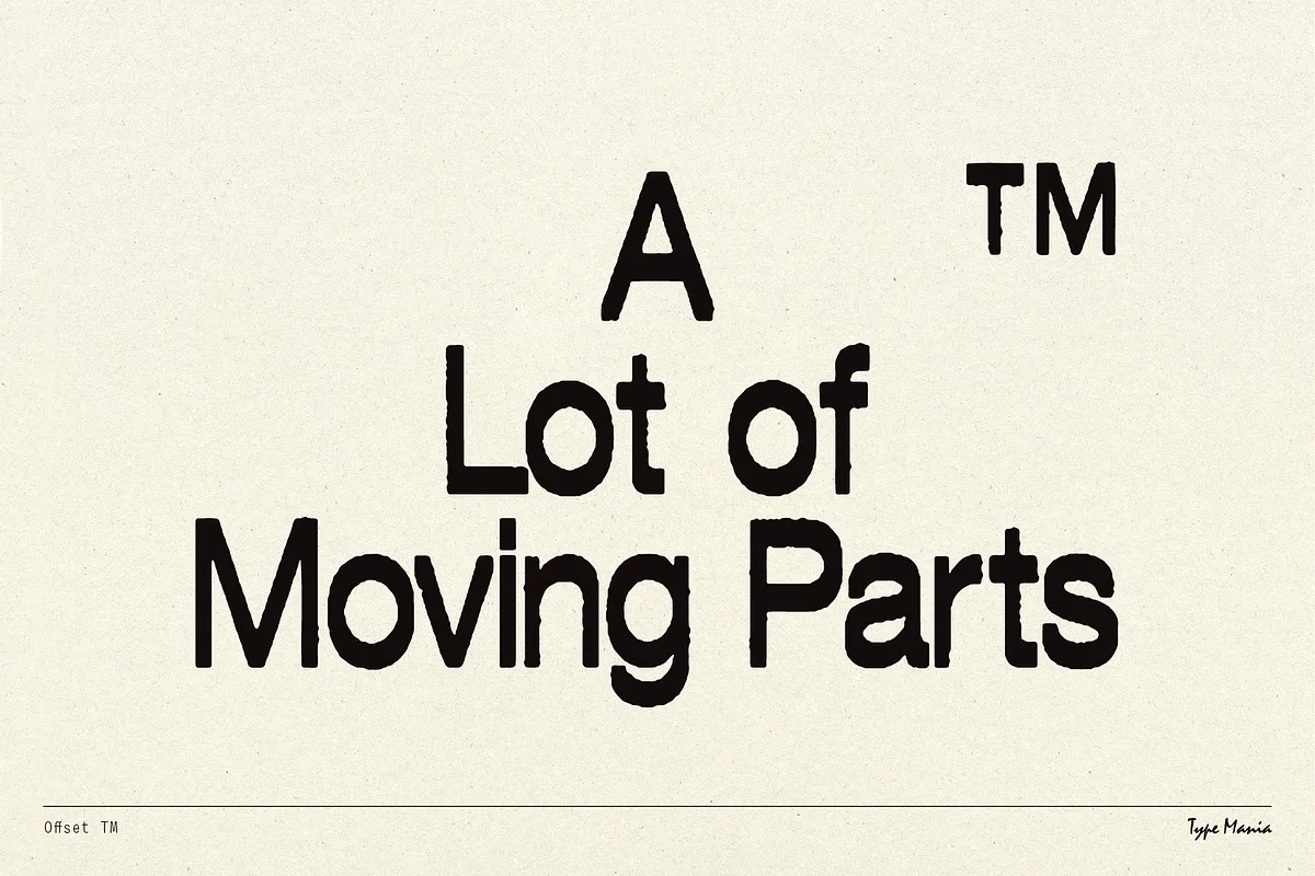Offset TM Font Offset TM font preview — sample text
