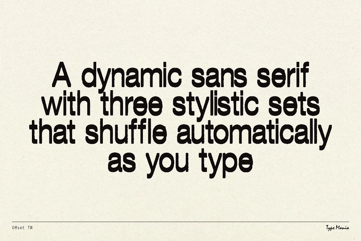 Offset TM Font Offset TM font style preview