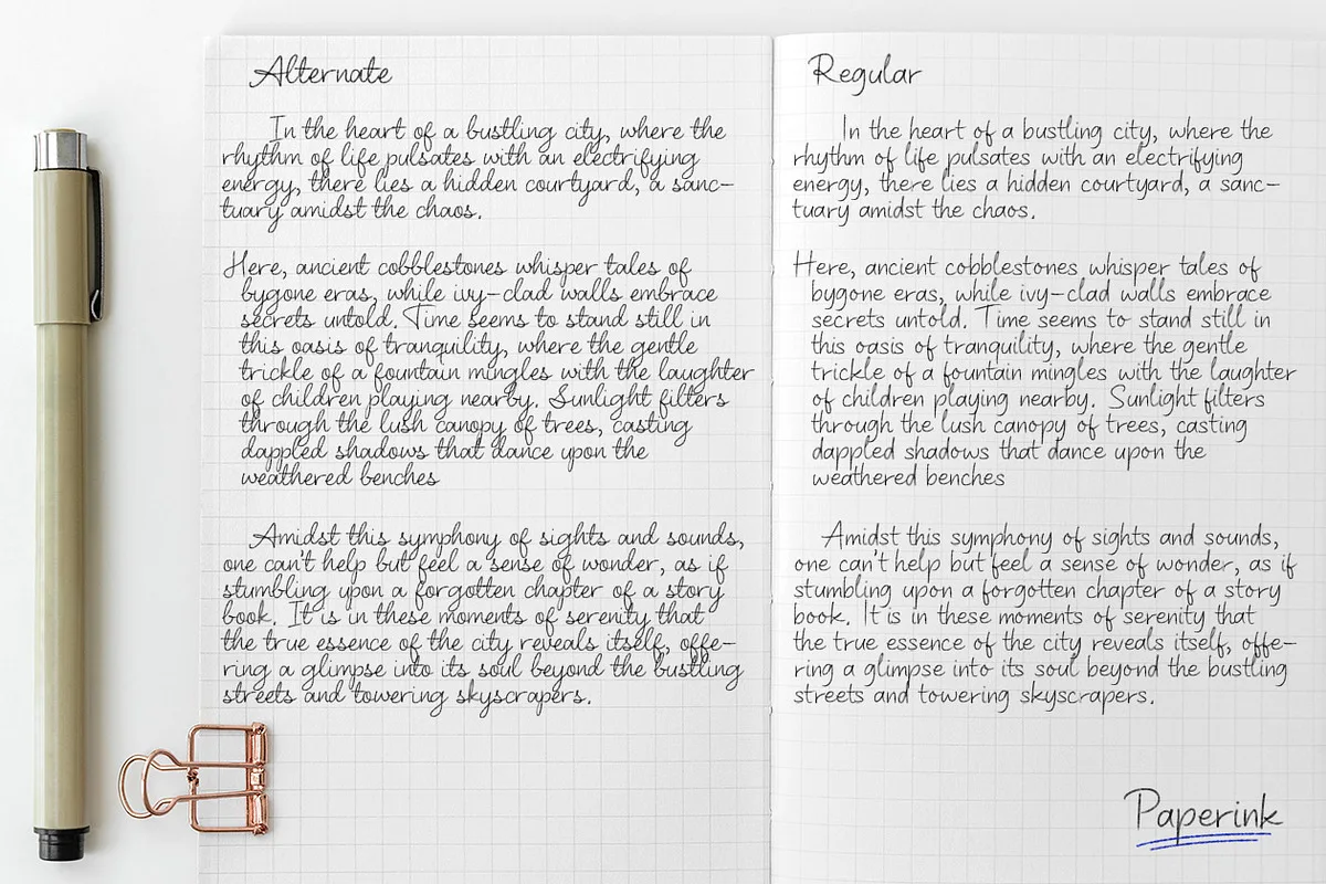Paperink font preview — sample text