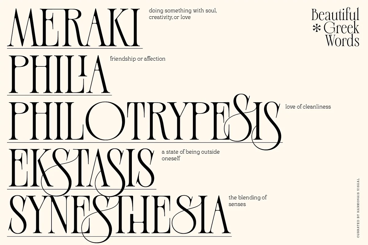 Philosykos font preview — sample text