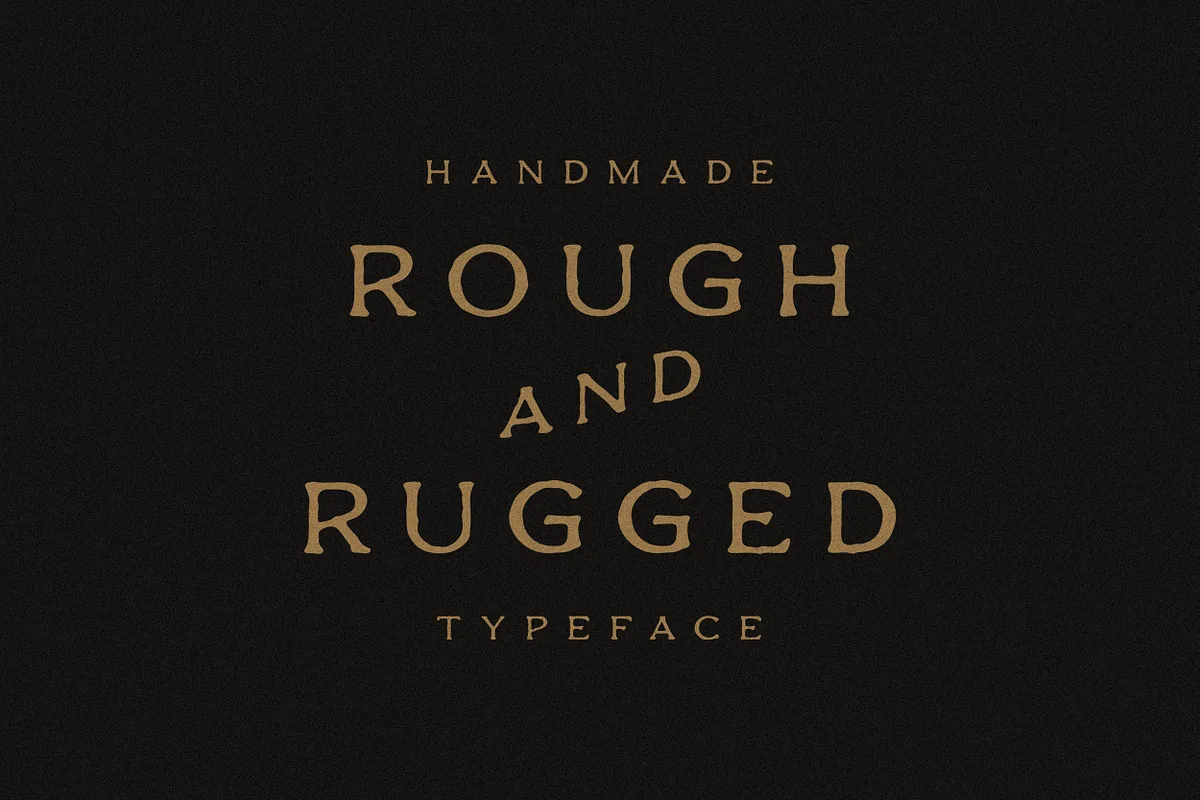 Redlands font alphabet, numbers and glyphs