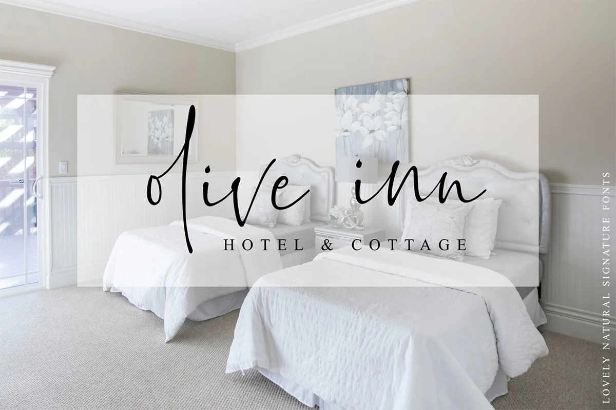 Romantically font style preview