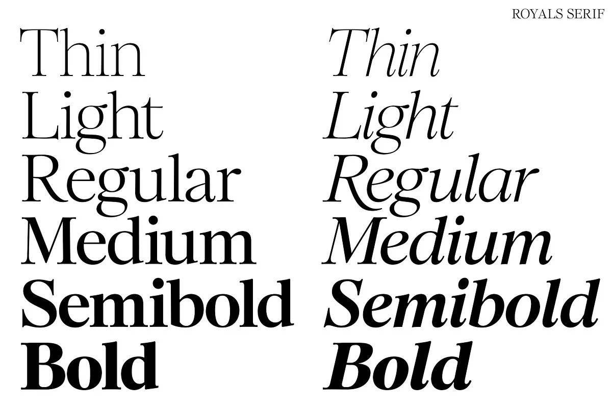 Royals font preview — sample text